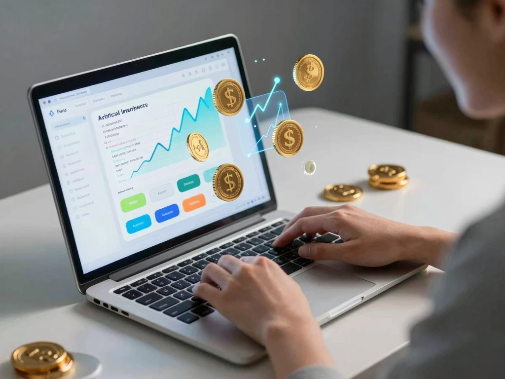Persona ganando dinero con inteligencia artificial sin saber programar
