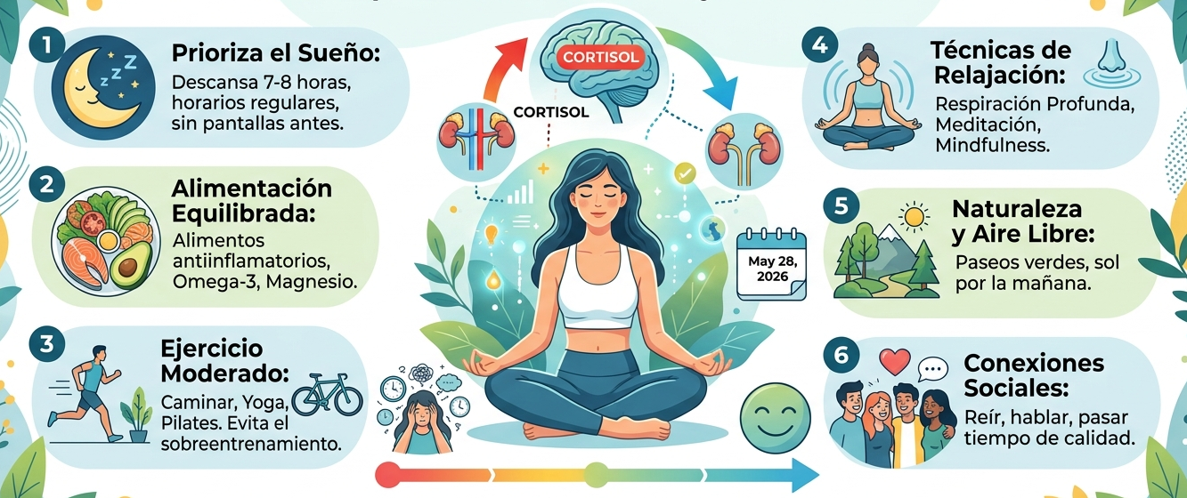 ¿Cómo bajar el cortisol? Guía 2026 para reducir el estrés y la ansiedad
