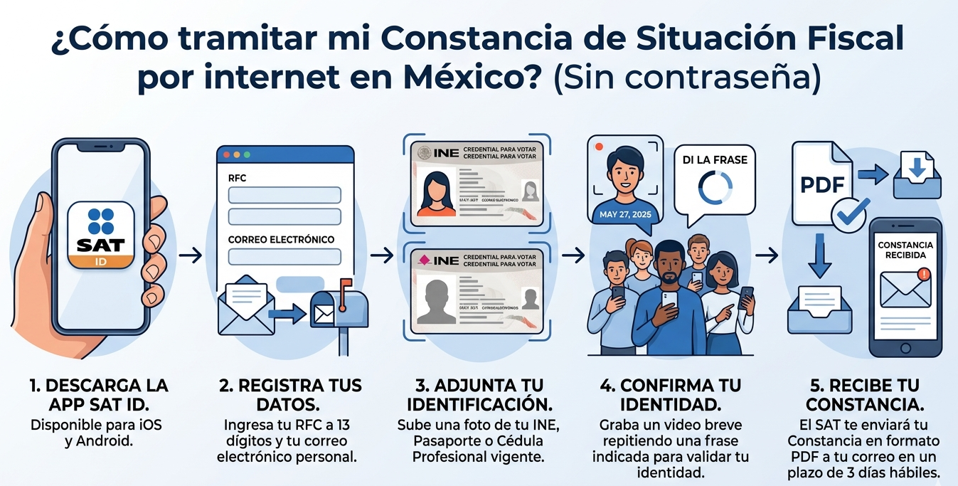 ¿Cómo tramitar mi Constancia de Situación Fiscal por internet en México? (Sin contraseña)