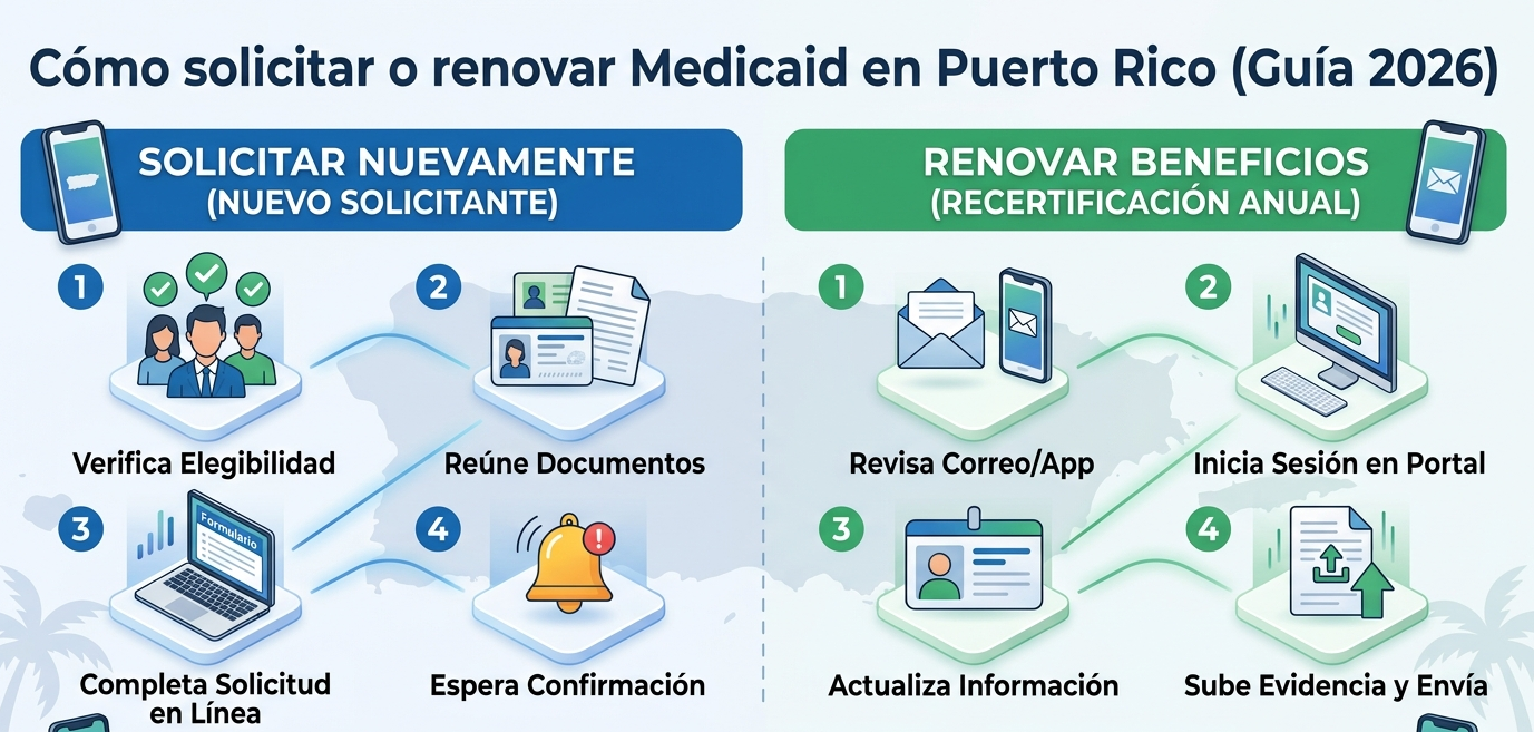 ¿Cómo solicitar o renovar Medicaid en Puerto Rico? (Guía 2026)