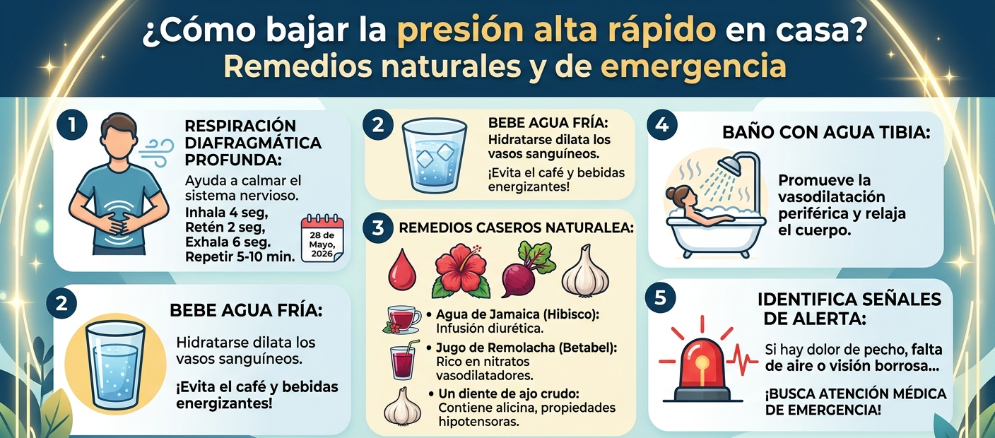 imagen de Cómo bajar la presión alta rápido en casa