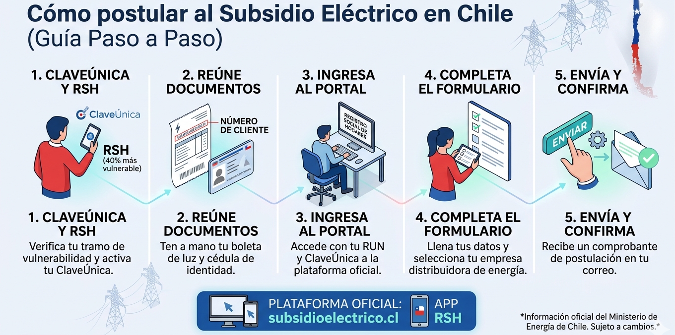 ¿Cómo postular al Subsidio Eléctrico en Chile? Requisitos y Fechas